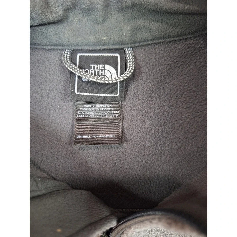 The North Face Mens Gray Full Zip Fleece Jacket Mock Neck Size Small S/P